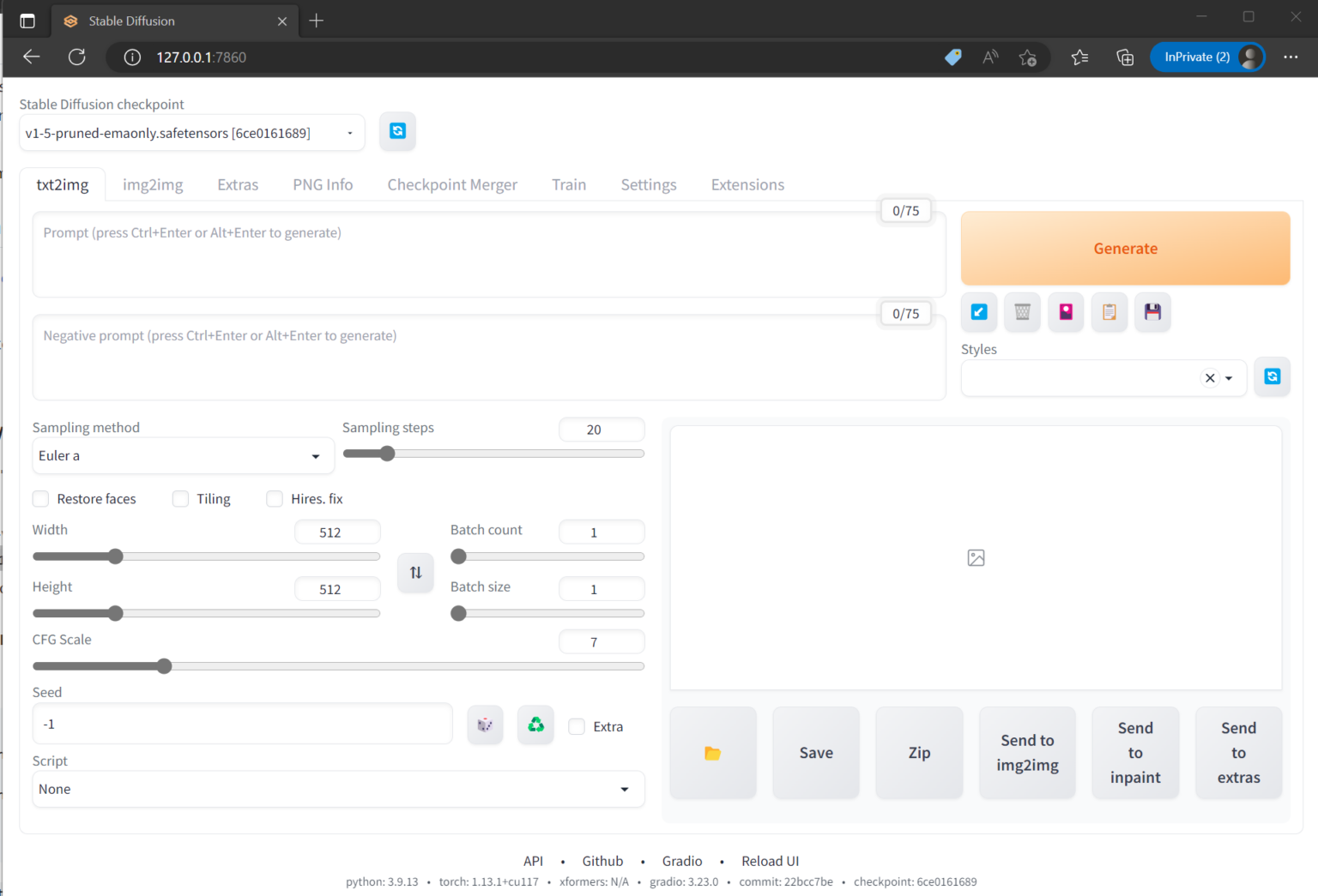 Setting up Stable Diffusion Web UI on Windows - Signal Interrupt
